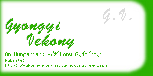 gyongyi vekony business card